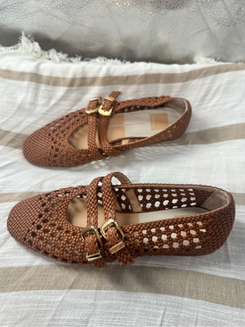 Dolce vita Baylee saddle woven Stella ballet flats 8.5
